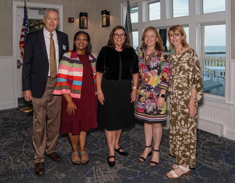 The keynote speaker was Lt. Gov. Kyle Evans Gay. Shown are (l-r) Ray Book, past president; Rep. Alonna Berry, D-Milton; Rep. Claire Snyder-Hall, D-Rehoboth Beach; Evans Gay; and Betsy Reamer, executive director.
